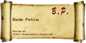 Bede Petra névjegykártya
